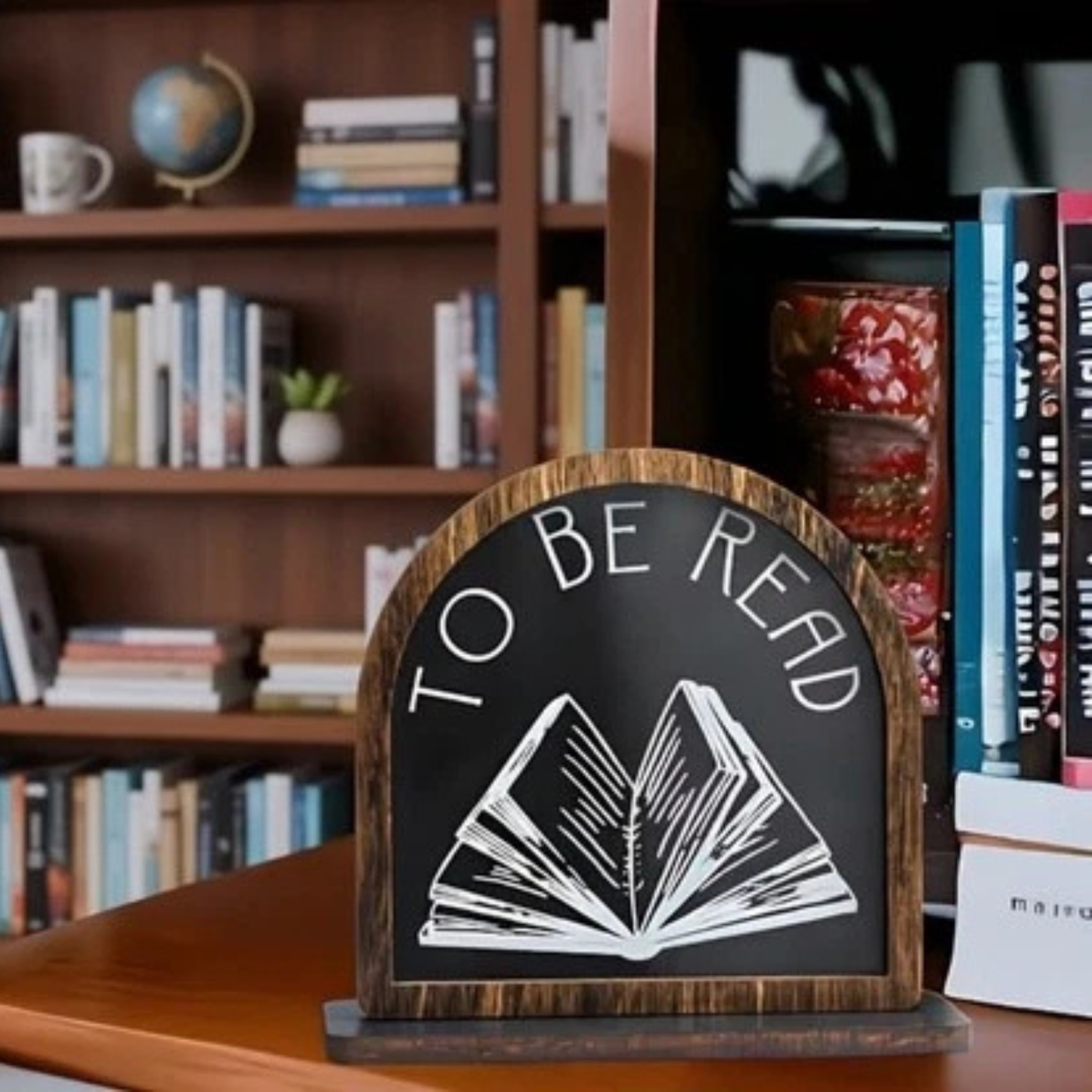To Be Read Wood Arch - Bookshelf Decoration