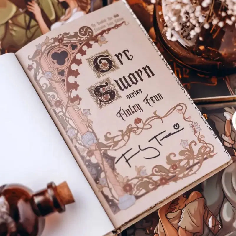 Orc Sworn Series Exclusive Luxe Collector's Special Edition Signed Hardcover Book by Finley Fenn - BookTok, Adult Romance Fantasy, Dust Jacket, Coordinated Spines, Exclusive Custom Sprayed Edges, Collectors