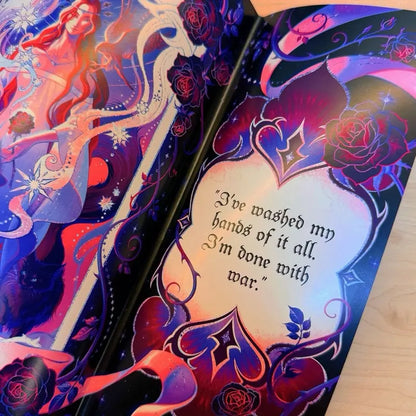 Never The Roses Hard Cover Signed Special Edition with Reversible Dust Jacket
