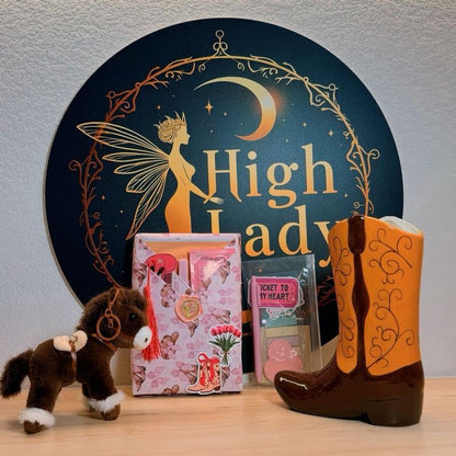 Cowboy Romance Ultimate Bundle Special Edition Blind Date With A Book Box - Cowboy-Themed Narratives Book Gift Set, Ceramic Bookmarks, Stickers, Home Decoration Accent, Unisex