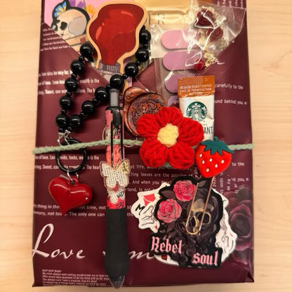 Romance Novel Blind Date Kit - Best-Selling Author Curated Selection, Annotation Tabs, Elegant Pen, Beautiful Bookmarks, Annotation Stickers for Coffee-Infused Cozy Reading Nights, Cozy Vibes, Heart-Fluttering Moments & Indulgent Self-Care